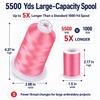 Simthread 5500Yds Embroidery Thread 5000M, 40WT 100% Polyester Machine Embroidery Thread, High-Yardage Spool for Brother, Singer, Janome, Babylock, Husqvarna Machines, Dusty Pink S076 view 2