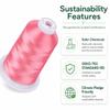 Simthread 5500Yds Embroidery Thread 5000M, 40WT 100% Polyester Machine Embroidery Thread, High-Yardage Spool for Brother, Singer, Janome, Babylock, Husqvarna Machines, Dusty Pink S076 view 4
