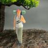 1:64 Figure Tiny People Backpacker Climbing Scene Resin Doll Character for Miniaturescene Fairy Garden Accessory DIY Projects Building Model, White 1pcs view 2