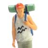 1:64 Figure Tiny People Backpacker Climbing Scene Resin Doll Character for Miniaturescene Fairy Garden Accessory DIY Projects Building Model, White 1pcs view 3