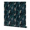 Peel & Stick Wallpaper 3ft x 2ft - Yarn Crafts Knitting Crochet Embroidery Skeins Shades of Blue Custom Removable Wallpaper by Spoonflower view 1