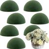 HAKZEON 8 PCS Floral Dry Foam Half Ball, Green Foam Half Ball, Round Foam Block Green Floral Foam Round Ball for Artificial Plant Arrangement, 5.5 x 2.75 Inch view 1