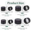 BENECREAT 56Pcs Black Plastic Screw Caps with Foam Liner, 4 Style 18mm/24mm/28mm Flat Round Bottle Jug Storage Cap Lids for Jars and Bottles with Threads view 2