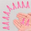 CRAFFANCY 200 Pcs Pink Ribbon Pins, Satin Pink Pins Breast Cancer Awareness Badge Brooch Pink Ribbon Brooch with Safety Pins For Decoration Party Event Supplies view 3