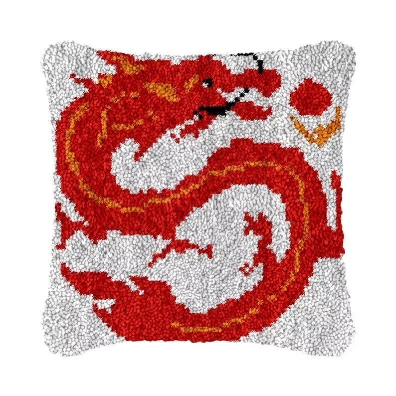 clubevy Latch Hook Craft Kit Large for Beginners Embroidery Latch Hook Pillow Cover Sofa Cushion DIY Crafting Arts