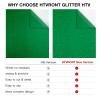 HTVRONT Green Glitter HTV Vinyl Roll-12 x 15FT Green Glitter Heat Transfer Vinyl for Shirts, Glitter Iron on Vinyl for All Cutting MachinesEasy to Cut for Heat Vinyl Design view 3