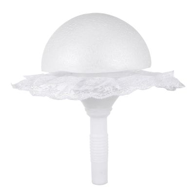 VILLCASE Bridal Bouquet Holder with Foam Half Ball Lace Collar Wedding DIY Floral Arrangement Stand for Handmade Fake Flower Decorations