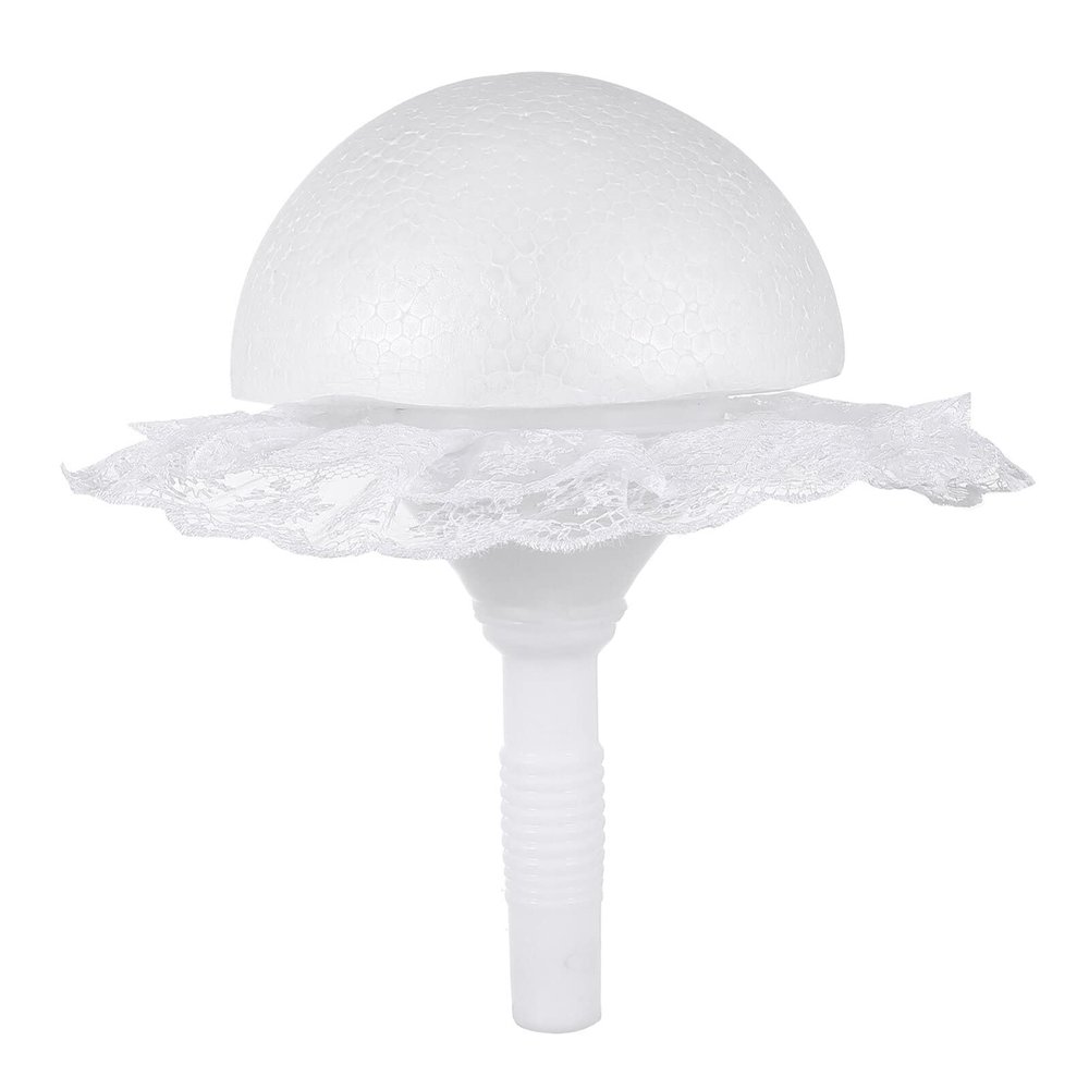 VILLCASE Bridal Bouquet Holder with Foam Half Ball Lace Collar Wedding DIY Floral Arrangement Stand for Handmade Fake Flower Decorations