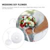 VILLCASE Bridal Bouquet Holder with Foam Half Ball Lace Collar Wedding DIY Floral Arrangement Stand for Handmade Fake Flower Decorations view 4