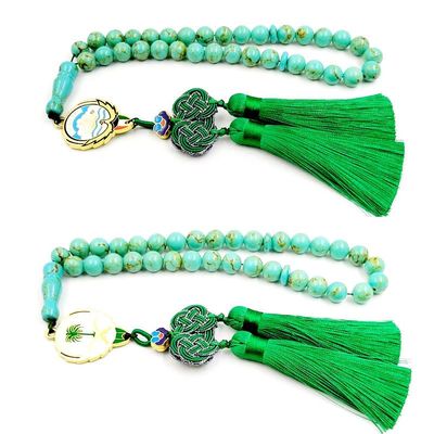 ALBASHAN Tasbih Saudi arabia Kuwait turquoise Islam Misbaha ramadan accessories handmade prayer beads 33 gemstone arabic fashion bracelet (8mmx33beads)