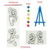 Super Mario Canvas Painting Kit for Kids, 3 Preprinted Mini Canvases for Painting, Easel, 6 Paint Pots and Brush, Acrylic Paint Set for Children view 2