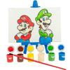 Super Mario Canvas Painting Kit for Kids, 3 Preprinted Mini Canvases for Painting, Easel, 6 Paint Pots and Brush, Acrylic Paint Set for Children view 3