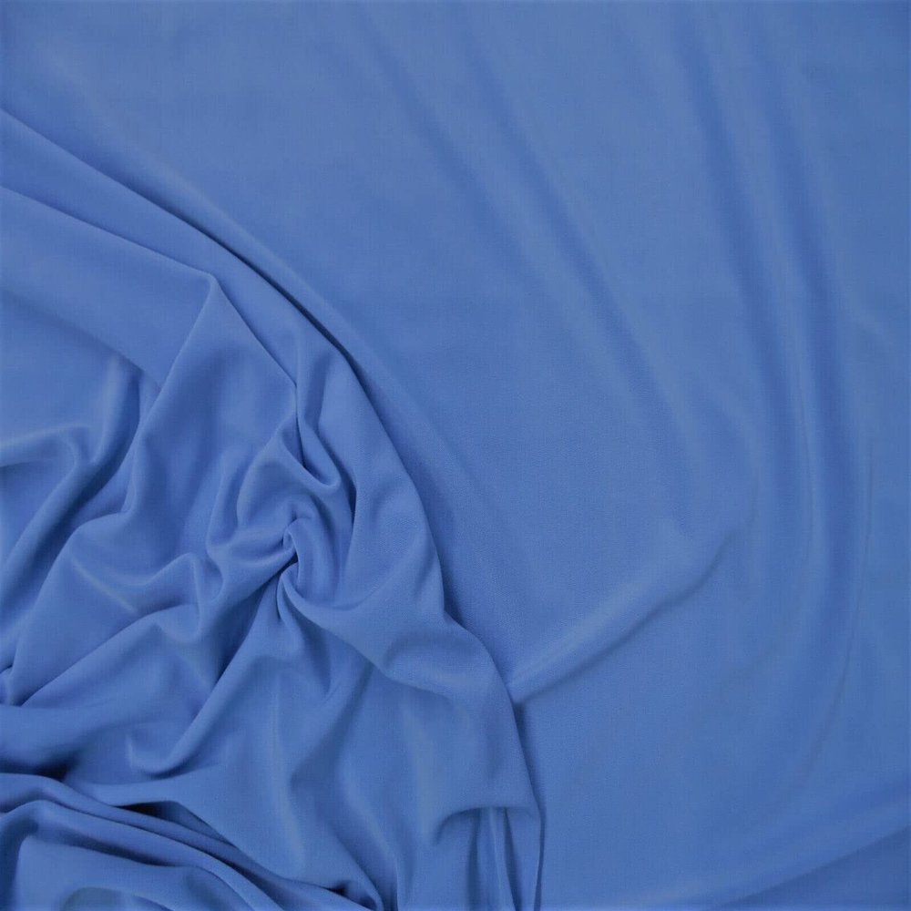 10 Yard Lot Fabric Light Weight Polyester Spandex 4 Way Stretch Caribben Blue D300