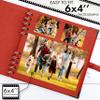 Bstorify Square Scrapbook Photo Albums 7 x 7 Inch Red Thick Paper, Hardcover, Metal Corners, Ribbon Closure - Ideal for Your Scrapbooking Albums, Art & Craft Projects view 4
