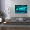 Epic Graffiti 'Northern Lights In Winter Forest 2' by Epic Portfolio, Giclee Canvas Wall Art, 60"x40" view 4