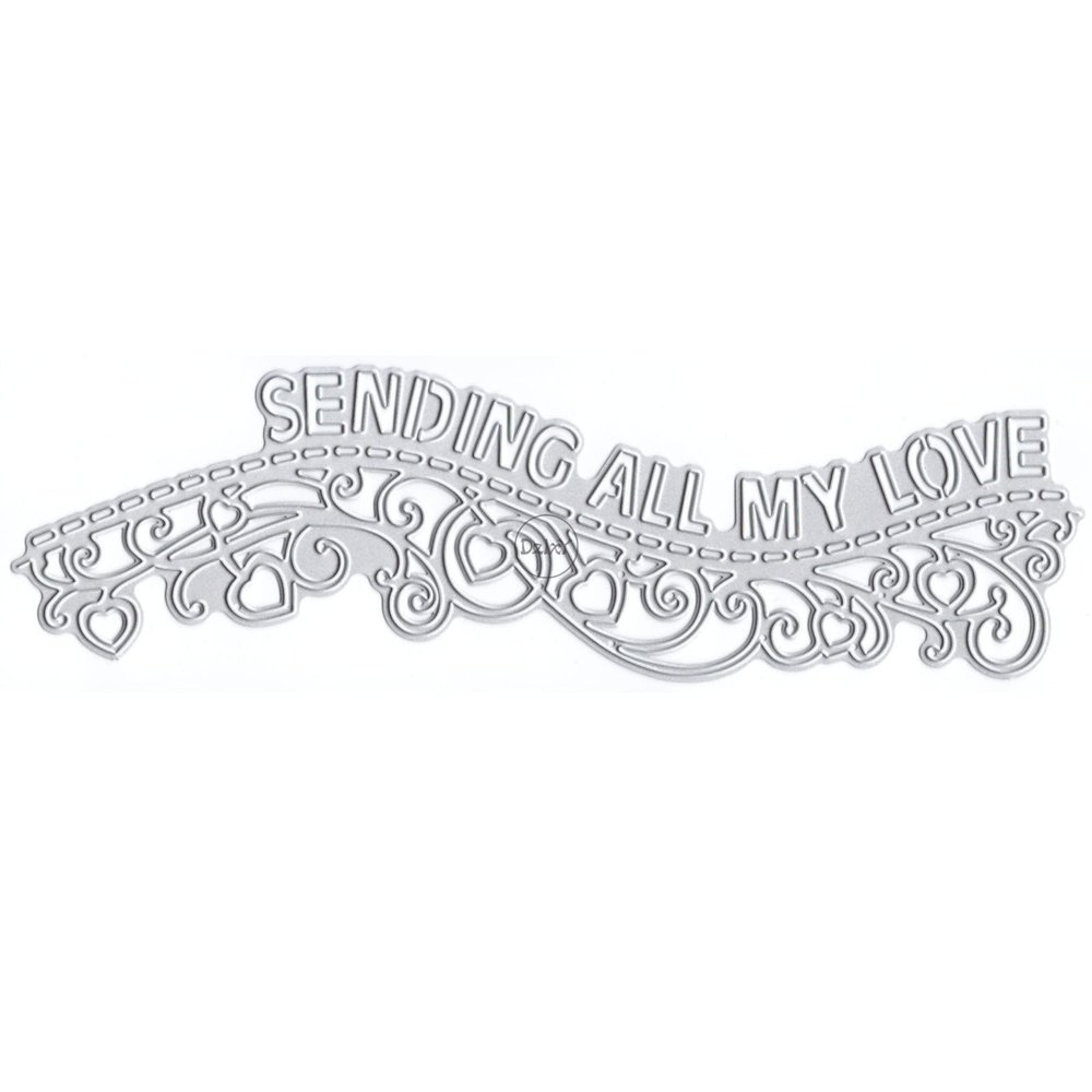 DzIxY Big Blessing Heart Edge Metal Cutting Dies for Card Making Kit Embossing Paper Die Cuts Sets Scrapbooking Machine Stencils Storage Pockets Supplies