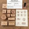 Custom Rubber Stamp with Logo and Text - Personalized Business Branding Seal for Packaging - Wooden Handle Ink Stamper for Crafting, Wedding & Office - Square 1" view 2