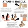 Custom Rubber Stamp with Logo and Text - Personalized Business Branding Seal for Packaging - Wooden Handle Ink Stamper for Crafting, Wedding & Office - Square 1" view 3