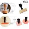 Custom Rubber Stamp with Logo and Text - Personalized Business Branding Seal for Packaging - Wooden Handle Ink Stamper for Crafting, Wedding & Office - Square 1" view 4