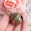 Opexicos 4Pcs Retro Ornament DIY Neckless Pendant Brass Bell Key Chain Pendant Accessories view 3