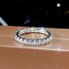 925 Sterling Silver Shiny Cubic Zirconia Rings Diamond Rings for Women Jewelry Findings Earring Backs Findings (US Code 8) view 3