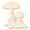 Unfinished Wood Mushrooms Shape Craft up to 46" 10" / 1/2" view 1