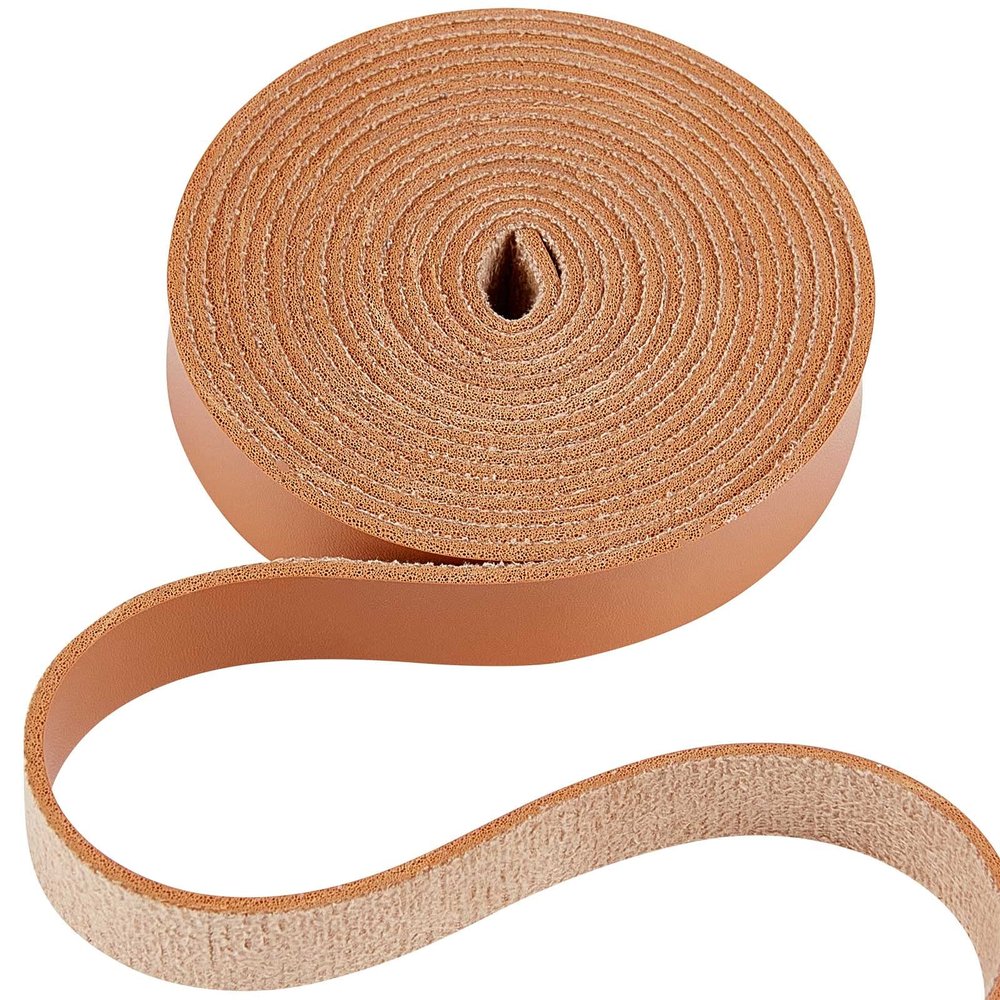GORGECRAFT 79" Long 1/2" Matte Dark Brown Leather Strap 2mm Thick Flat Leather Lace Stripper String Braiding Cord Roll Belt Wrap Single Sided Leather Supplies Faux Cord for Purse Making Clothing