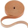 GORGECRAFT 79" Long 1/2" Matte Dark Brown Leather Strap 2mm Thick Flat Leather Lace Stripper String Braiding Cord Roll Belt Wrap Single Sided Leather Supplies Faux Cord for Purse Making Clothing view 1