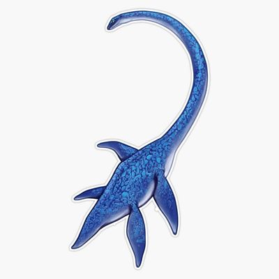 Elasmosaurus Sticker Decal Size 5"
