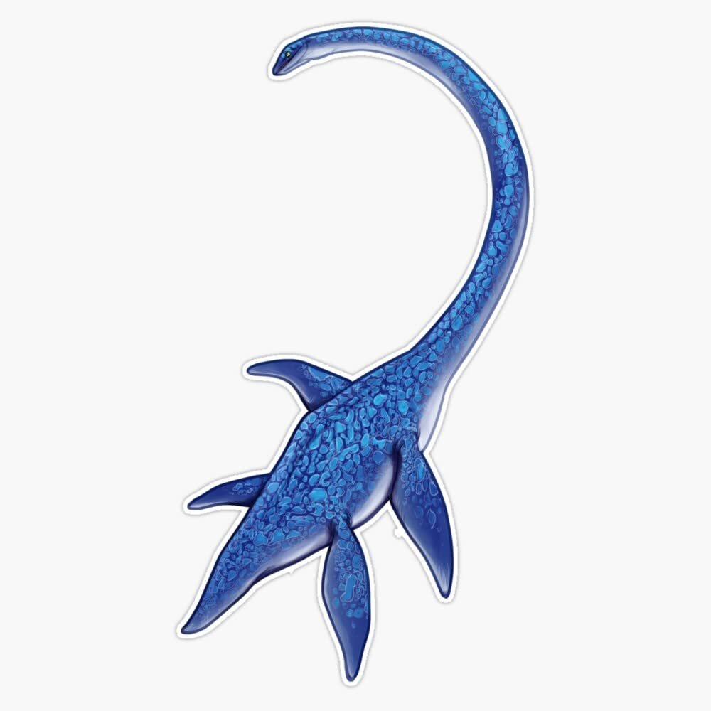Elasmosaurus Sticker Decal Size 5"