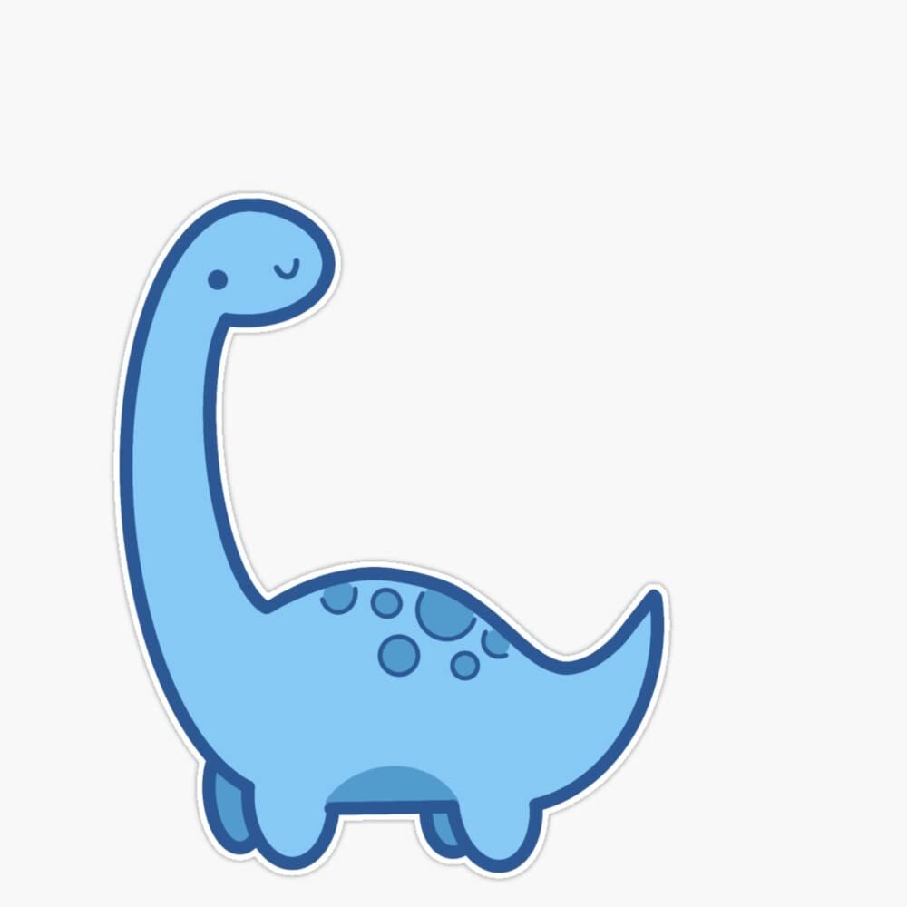 Blue Dino Sticker Decal Size 5"