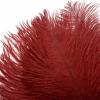 10pcs Natural Wine Red Ostrich Feathers 12-14inch 30-35cm for Wedding Party Centerpieces, Easter Home Decorations view 3