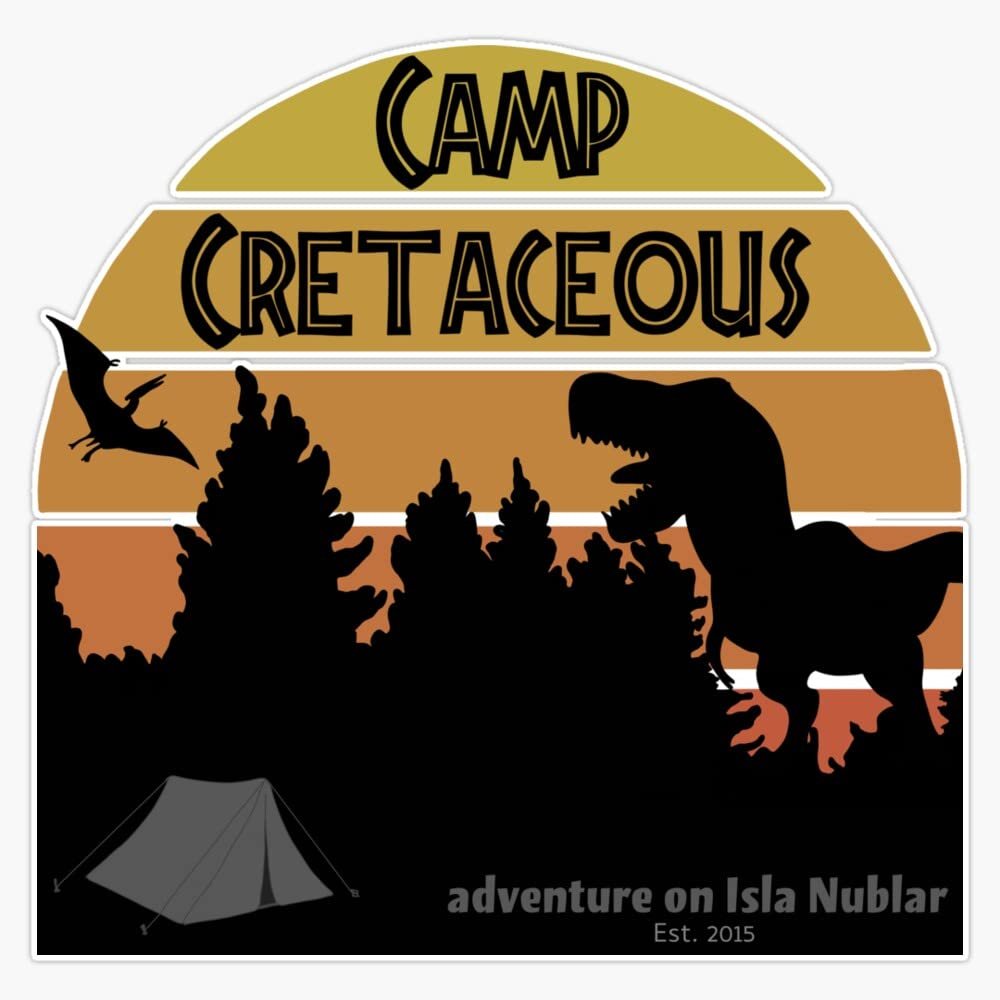 Camp Cretaceous Sticker Decal Size 5"