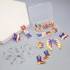 QuneusHot 30 Piece American Flag Enamel Charms 4th of July Independence Patriotic Dangle Pendant Decor for DIY Earrings Bracelets Jewelry Making Golden view 2