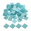 MECCANIXITY Mosaic Tiles, Glass Tiles, Shine Crystal Mosaic Glass Pieces Bulk Square Glitter Crystal Mosaic Tiles 2 x 2cm for Home Decoration, DIY Crafts, Pack of 50(200g, Light Blue) view 1