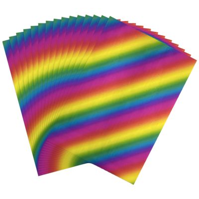 Briartw 20x29cm Hot Foil Paper 50 Sheets Pack Toner Reactive Foil Hot Stamping Foil Paper by Laser Printer and Laminator for Scrapbooking Craft Cardmaking DIY Album (Rainbow, 100 Sheets)