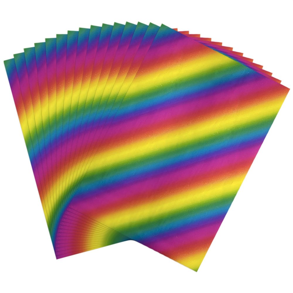 Briartw 20x29cm Hot Foil Paper 50 Sheets Pack Toner Reactive Foil Hot Stamping Foil Paper by Laser Printer and Laminator for Scrapbooking Craft Cardmaking DIY Album (Rainbow, 100 Sheets)