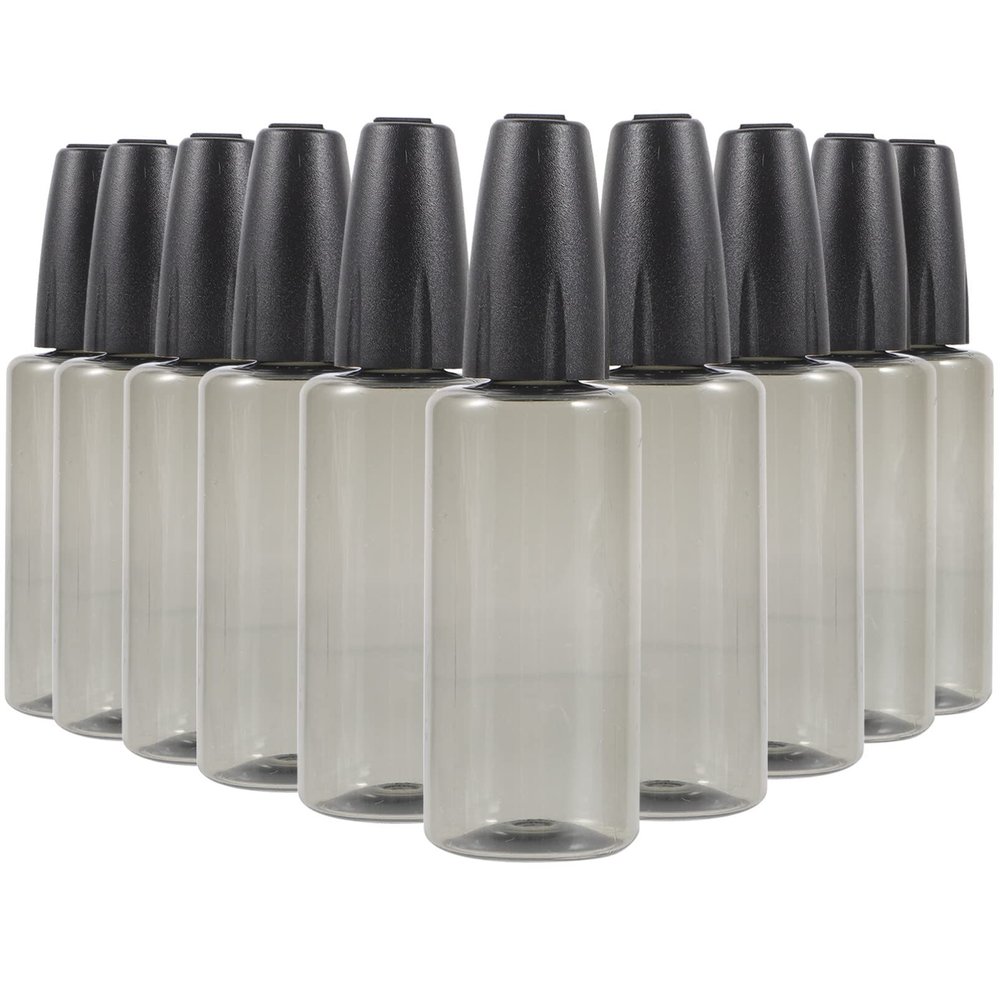 TEHAUX 10pcs Needle Oiler Bottles Fine Tip Glue Applicator Bottles for Precision Application for Crafts Sewing Repair Work and More
