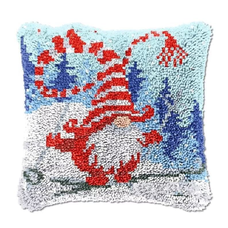 clubevy Latch Hook Kits for Adults DIY Crochet Yarn Pillow Cover Sofa Cushion Kits Wall Tapestry Crafts Home Decor