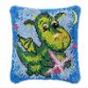Latch Hook Kits Pillow Cover Sofa Cushion for Kids Cartoon Canvas DIY Handmade Carpet Crochet Yarn Embroidery Needlework Hook Latch Kit Pillow Cover Sofa Cushion Cover Christmas Home Decoration view 1