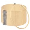 18 PCS Bamboo Embroidery Hoops Set, 12 Inch Adjustable Cross Stitch Rings in Bulk for Needlework, Sewing and Crafts, with Easy Loosen Tighten Mechanism, Ideal for Gifting and Decorating, by GNIEMCKIN. view 1