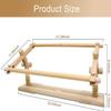 PROPFE Adjustable Cross Stitch Frame, Beech Wood Quilt Frame, rotated Embroidery Frame Stand, Needlepoint Holder Floor Table Lap Stand, Hands-Free Cross Stitch Supplies, for Stitching Sewing Craft view 2