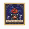 Halloween Box CS1996-2 - Counted Cross Stitch KIT#2. Set of Threads, Needles, AIDA Fabric, Needle Threader, Embroidery Clippers and Printed Pattern Inside. Multicolor view 1