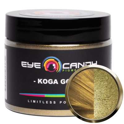 Eye Candy Pigments Premium Mica Powder - Koga Gold (25gr) - for Epoxy, Resin, Soap, Paint, Woodworking, Acrylic Pouring, Bath Bombs, Fishing Lures - DIY Arts and Crafts Additive