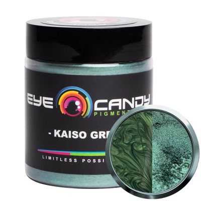Eye Candy Pigments Premium Mica Powder - Kaiso Green (25gr) - for Epoxy, Resin, Soap, Paint, Woodworking, Acrylic Pouring, Bath Bombs, Fishing Lures - DIY Arts and Crafts Additive
