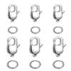 10pcs Adabele 304 Grade Surgical Stainless Steel 11mm Small Rectangle Trigger Lobster Claw Clasps Open Jump Rings for Craft Jewelry Making SJF258-1 view 1