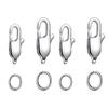 10pcs Adabele 304 Grade Surgical Stainless Steel 11mm Small Rectangle Trigger Lobster Claw Clasps Open Jump Rings for Craft Jewelry Making SJF258-1 view 3