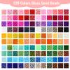 QUEFE 5600pcs 4mm Glass Seed Beads 120 Colors Beads for Bracelet Making Kit Friendship Bracelet Kit with Letter Beads Accessories Charms and Pendants Kit for DIY Jewelry Making Girls Craft view 3