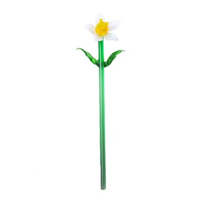 Sturdy Durable Colorful Glass Flower Craft Figurine Delicate Flower Desktop Decor Ornamental for Bonsai (Color : 9)