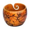 Wooden Resin Yarn Dark Red Bowl Yarn Ball Storage Knitting And Crocheting Accessories Polished Bowl view 1
